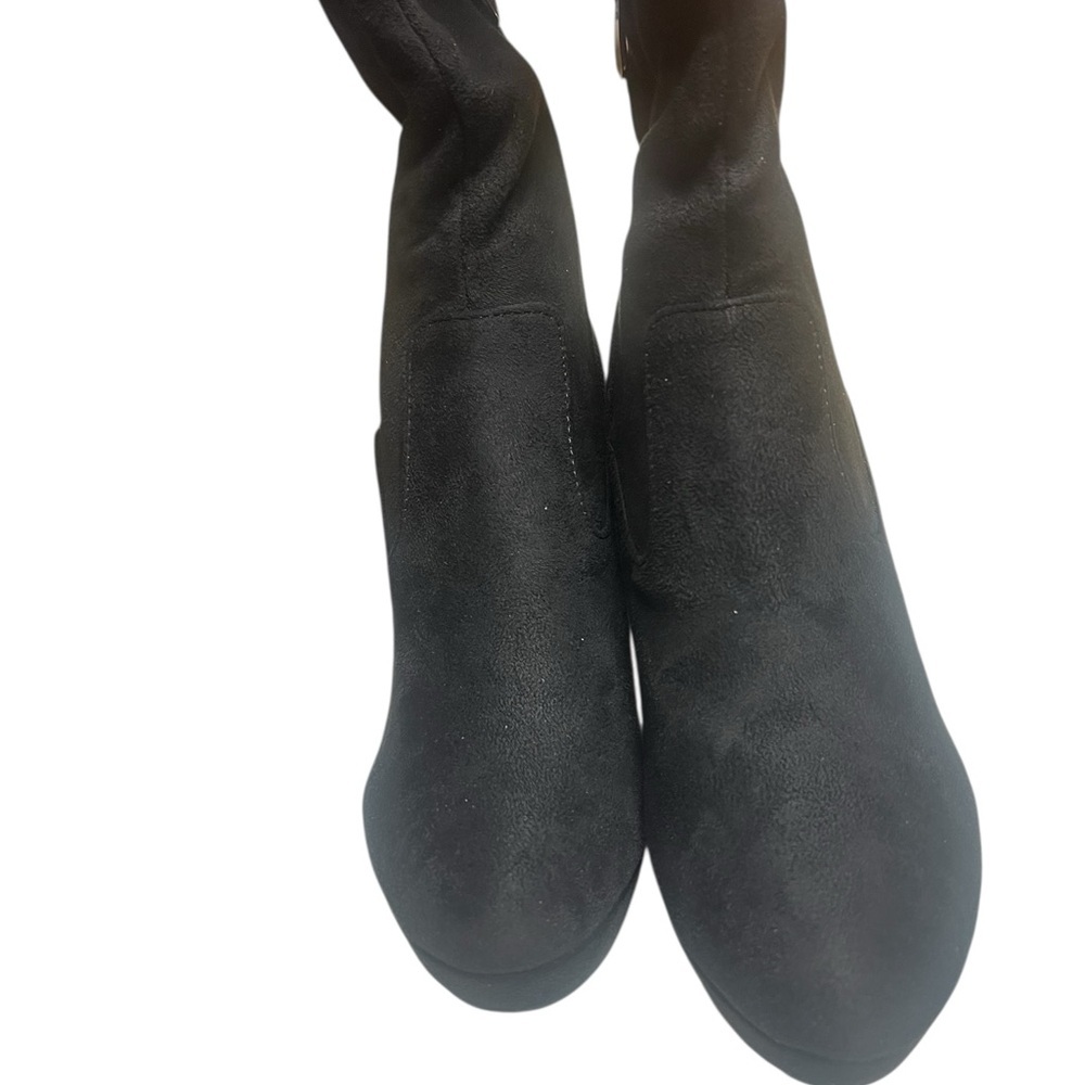 NWT Dream Pair Highplat Black Chunky thigh High Over the Knee Women's Boots 6 - Picture 4 of 12